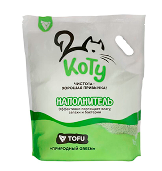 КОТУ наполнитель TOFU &quot;Природный GREEN&quot; 10л (4кг)